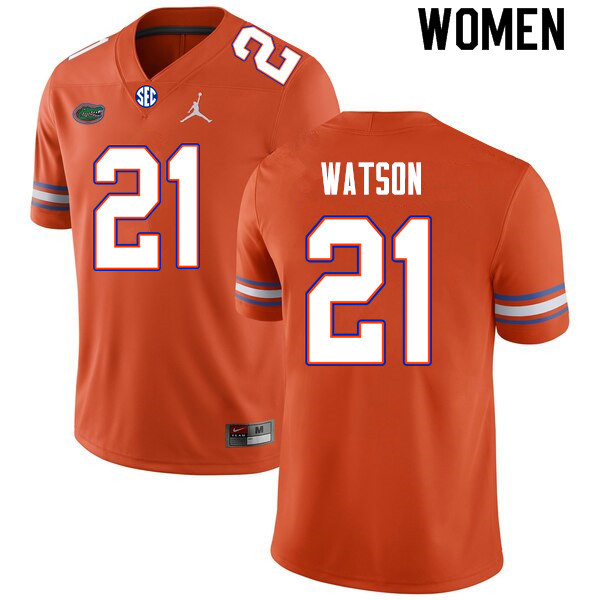 Women #21 Desmond Watson Florida Gators College Football Jerseys Sale-Orange